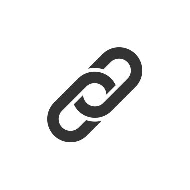 Zincir simgesi grafik tasarım şablonu vektör izole