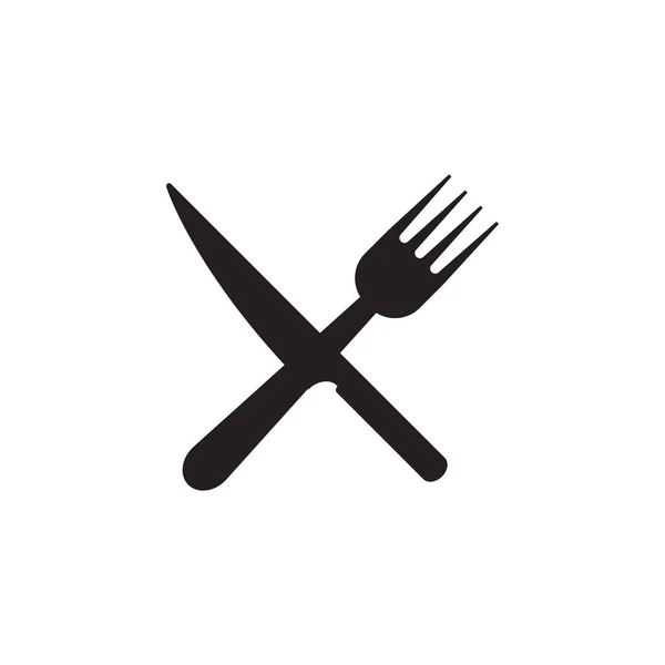 Spoon Knife Fork Icon Graphic Design Template Vector Isolated — Stock Vector