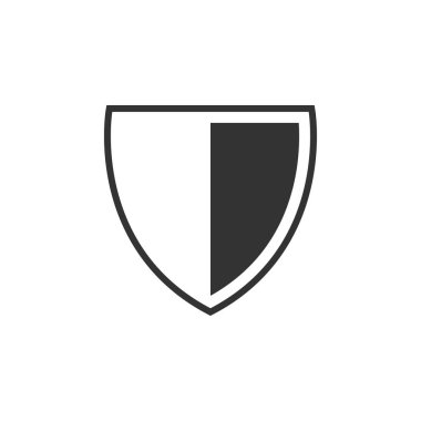 Kalkan simgesini grafik tasarım şablonu vektör izole