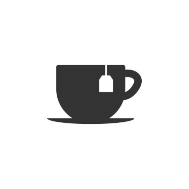 Çay simgesini grafik tasarım şablonu vektör izole