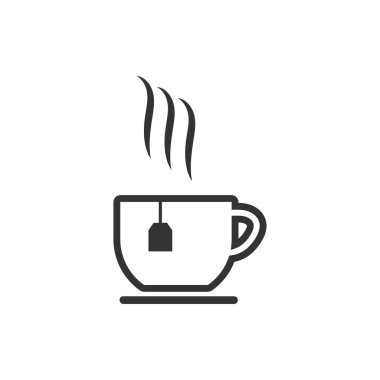 Çay simgesini grafik tasarım şablonu vektör izole