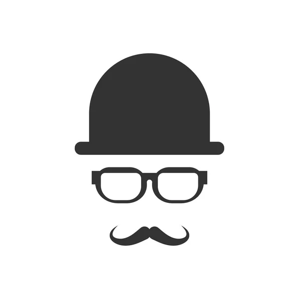 Moustache Icono Diseño Gráfico Plantilla Vector Aislado — Archivo Imágenes Vectoriales