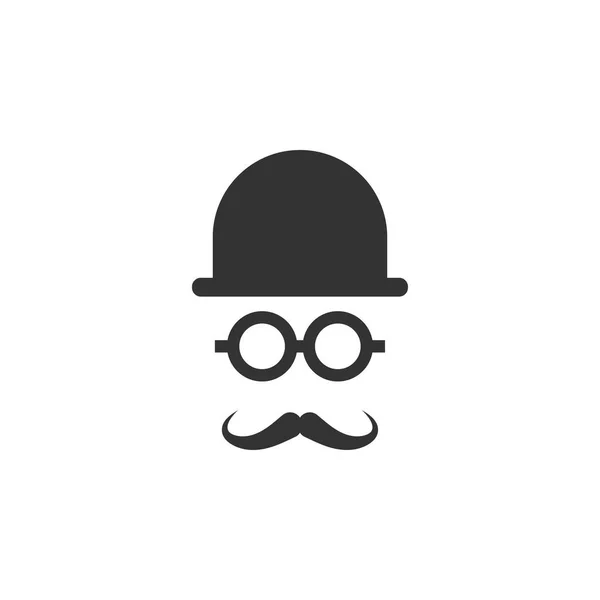 Moustache Icono Diseño Gráfico Plantilla Vector Aislado — Vector de stock