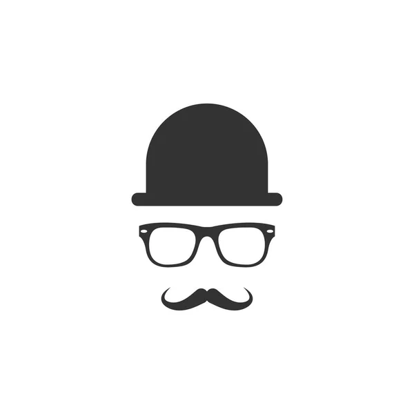 Ícone Bigode Design Gráfico Modelo Vetor Isolado —  Vetores de Stock