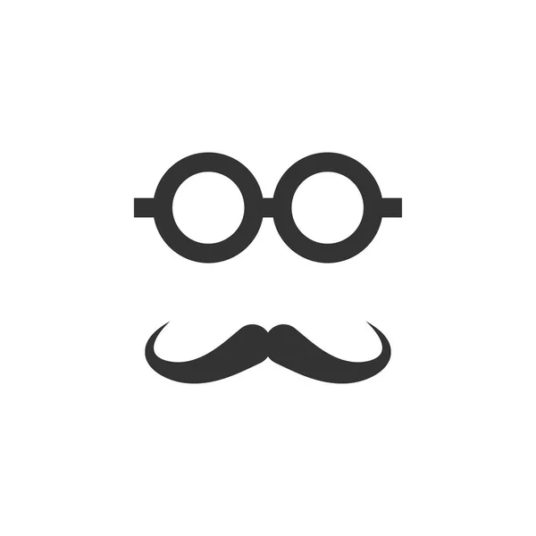 Moustache Icono Diseño Gráfico Plantilla Vector Aislado — Vector de stock