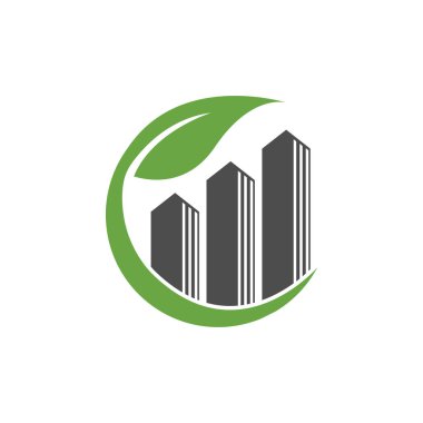 Emlak doğa evi logo şablonu vektör