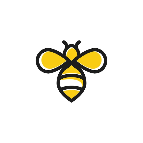 Abeja Miel Diseño Gráfico Plantilla Vector Aislado — Vector de stock