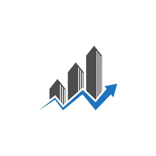 Immobilier Entreprise Logo Conception Modèle Isolé — Image vectorielle