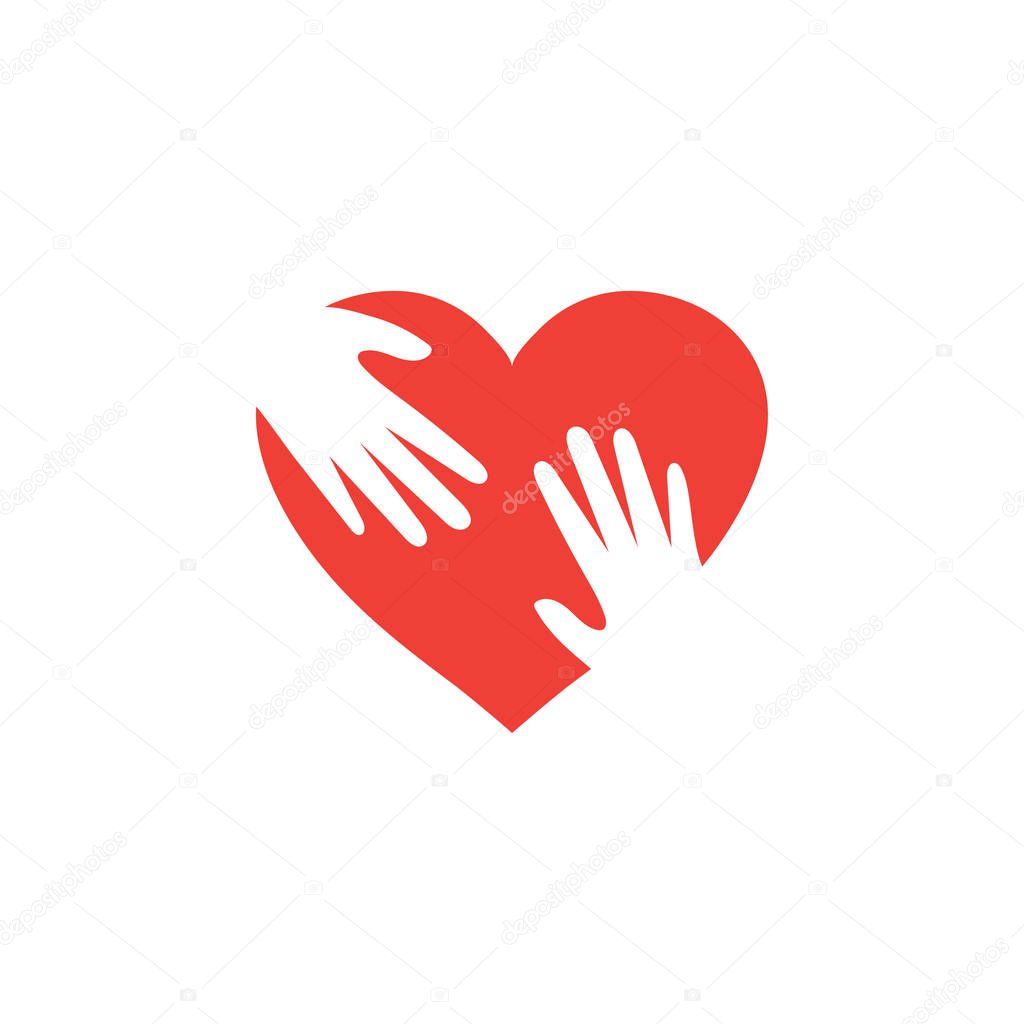 Love and passion logo design template vector