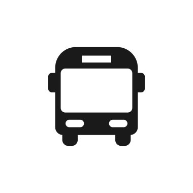 Otobüs simgesini grafik tasarım şablonu vektör izole