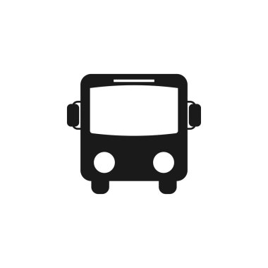 Otobüs simgesini grafik tasarım şablonu vektör izole