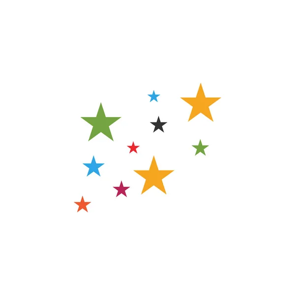 Colorful Stars Icon Graphic Design Template Vector Isolated — Stock Vector