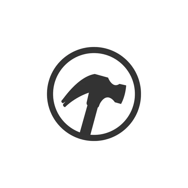 Hammer Icon Grafik Design Template Vektor Isoliert — Stockvektor