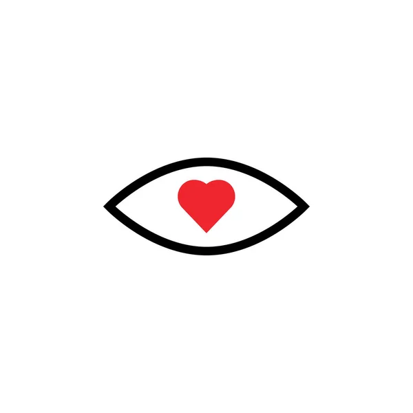 Eye Love Icon Grafik Design Schablone Vektor Isoliert — Stockvektor