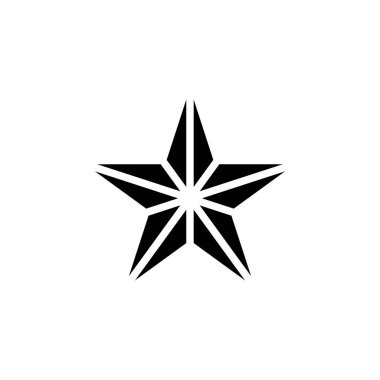 Yıldız simgesi grafik tasarım şablonu vektör izole