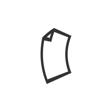 Belge simgesini grafik tasarım şablonu vektör izole