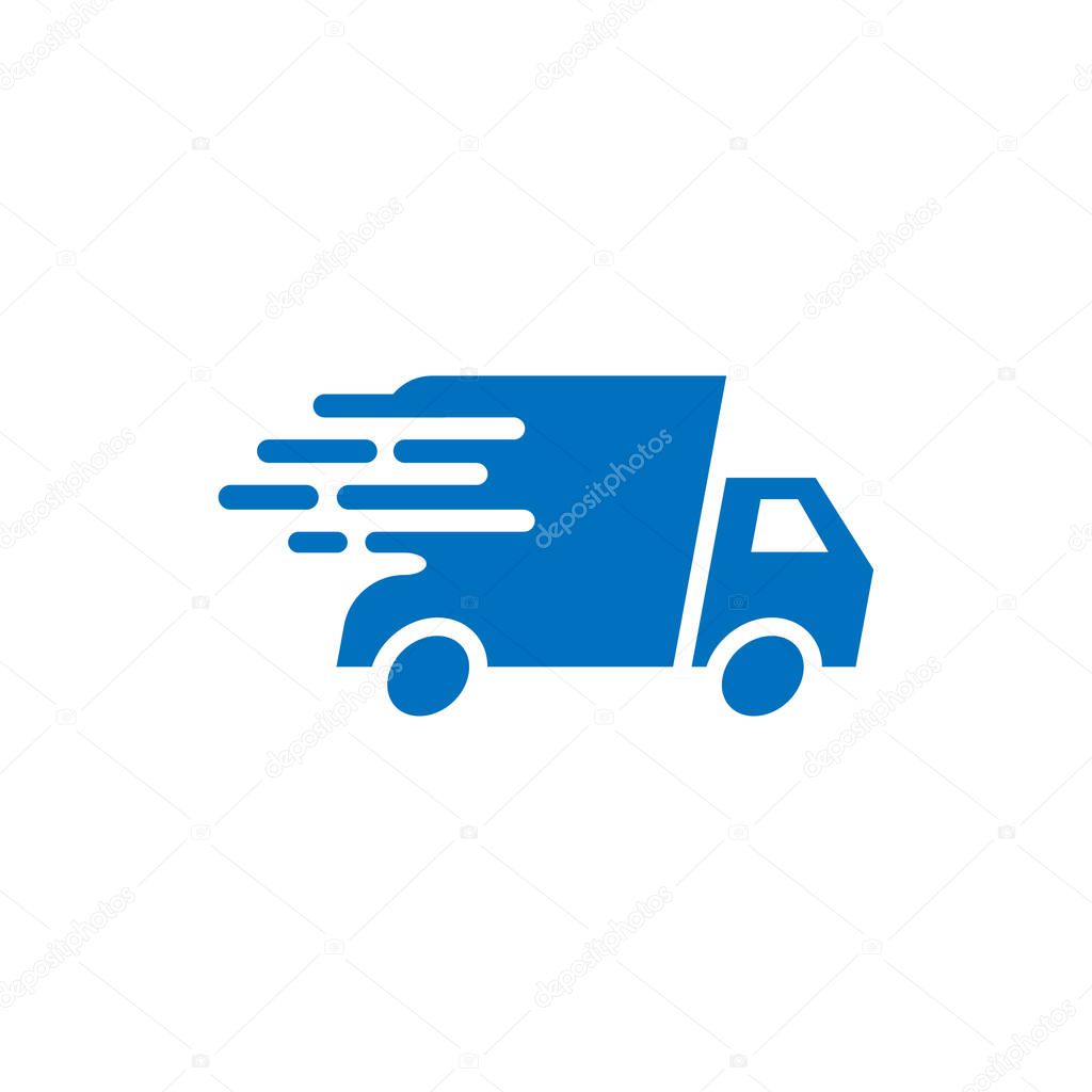 Fast delivery truck icon graphic design template vector isolated