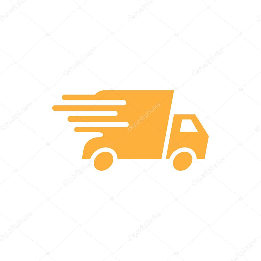 Fast delivery truck icon graphic design template vector isolated