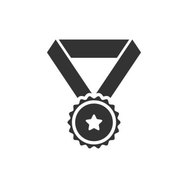 Ödül madalya simgesini grafik tasarım şablonu vektör izole