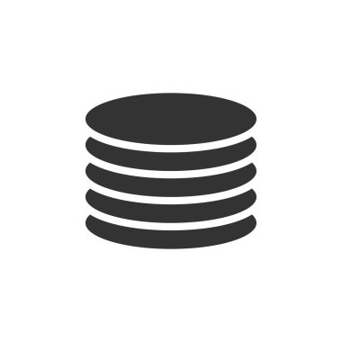 Sikke yığını simgesini grafik tasarım şablonu vektör izole