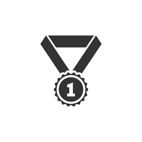 Prix Médaille Icône Graphisme Modèle Vecteur Isolé — Image vectorielle
