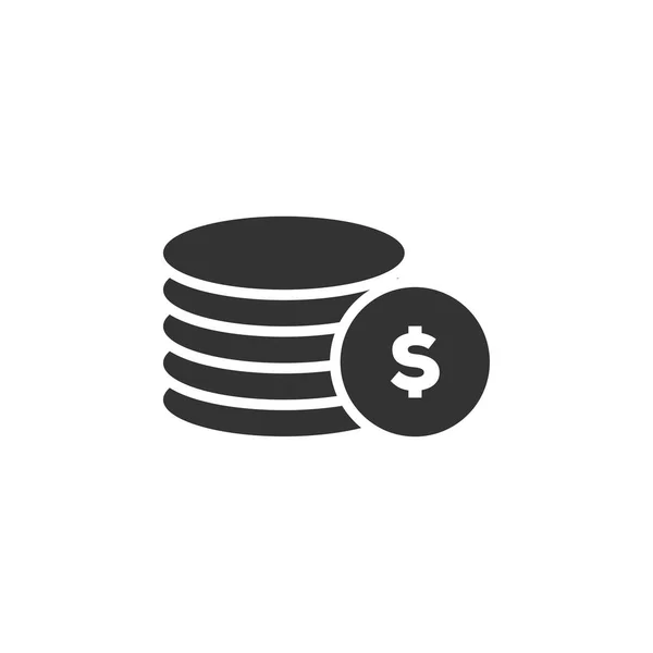 Coin Stack Icon Grafica Modello Vettoriale Isolato — Vettoriale Stock