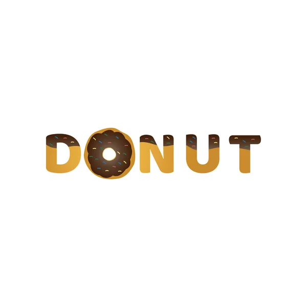 Donut Logo Grafik Design Vorlage Vektor Illustration Vektor — Stockvektor