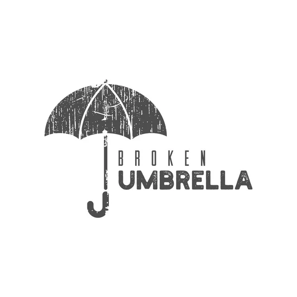 Εικονογράφηση Φορέα Πρότυπο Σχεδίασης Εικονίδιο Λογότυπο Σπασμένη Ομπρέλα — Διανυσματικό Αρχείο