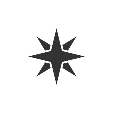 Pusula simgesini tasarım şablonu izole illüstrasyon vektör