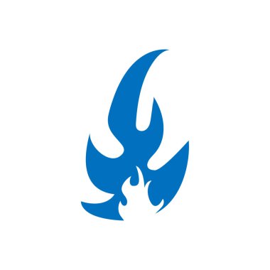 Alev simgesi tasarım şablonu izole illüstrasyon vektör