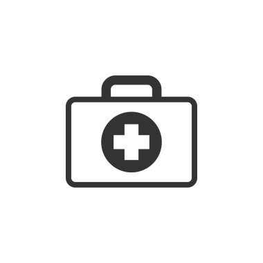 İlk yardım simgesi tasarım şablonu izole illüstrasyon vektör