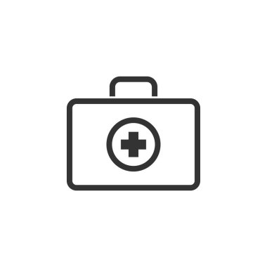 İlk yardım simgesi tasarım şablonu izole illüstrasyon vektör