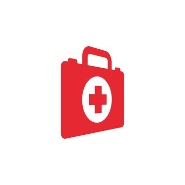 İlk yardım simgesi tasarım şablonu izole illüstrasyon vektör