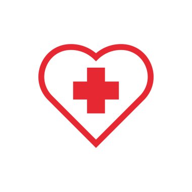 İlk yardım simgesi tasarım şablonu izole illüstrasyon vektör