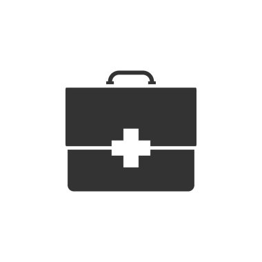 İlk yardım simgesi tasarım şablonu izole illüstrasyon vektör