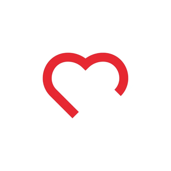 Πρότυπο Σχεδίασης Εικονίδιο Καρδιά Αγάπη Διανυσματικά Εικονογράφηση Απομονωμένες — Διανυσματικό Αρχείο