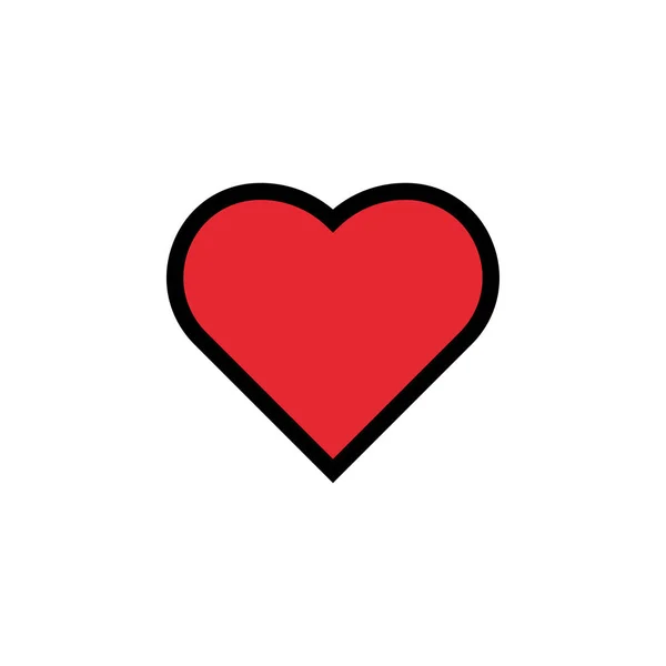 Πρότυπο Σχεδίασης Εικονίδιο Καρδιά Αγάπη Διανυσματικά Εικονογράφηση Απομονωμένες — Διανυσματικό Αρχείο