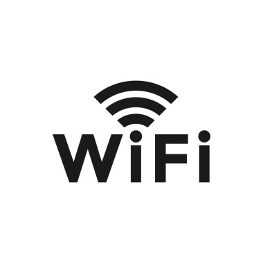 Wifi simgesi tasarım şablonu izole edilmiş vektör çizimi