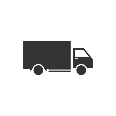 Kamyon simgesi tasarım şablonu vektör grafik illüstrasyon