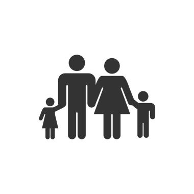 Aile simgesi tasarım şablonu vektör grafik illüstrasyon