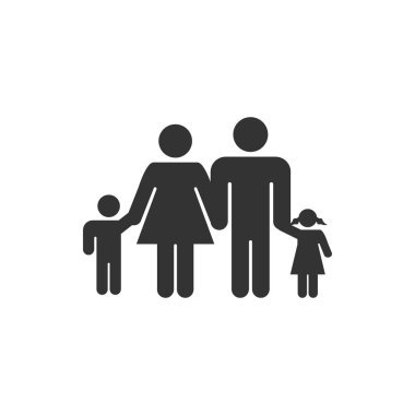 Aile simgesi tasarım şablonu vektör grafik illüstrasyon