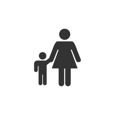 Aile simgesi tasarım şablonu vektör grafik illüstrasyon