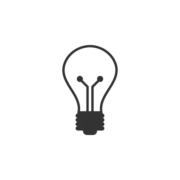 Lightbulb Ikon Design Mall Vektor Grafisk Illustration — Stock vektor