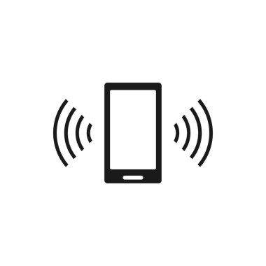Telefon sinyal simgesi tasarım şablonu izole illüstrasyon vektör