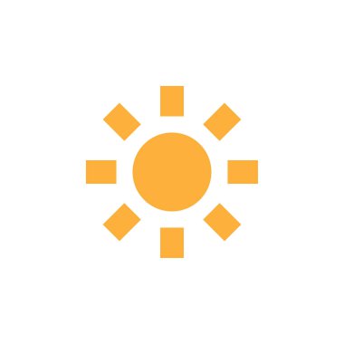 Güneş simgesi tasarım şablonu izole illüstrasyon vektör