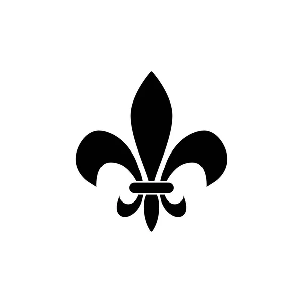 Fleur de lis simgesi tasarım şablonu izole illüstrasyon vektör