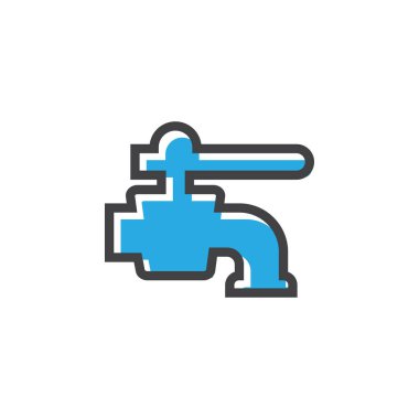 Musluk simgesi tasarım şablonu izole illüstrasyon vektör