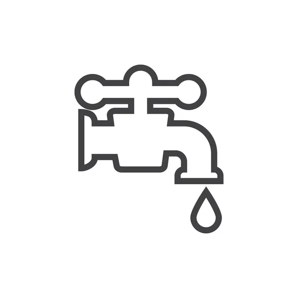 Wasserhahn Symbol Design Vorlage Vektor Isolierte Abbildung — Stockvektor