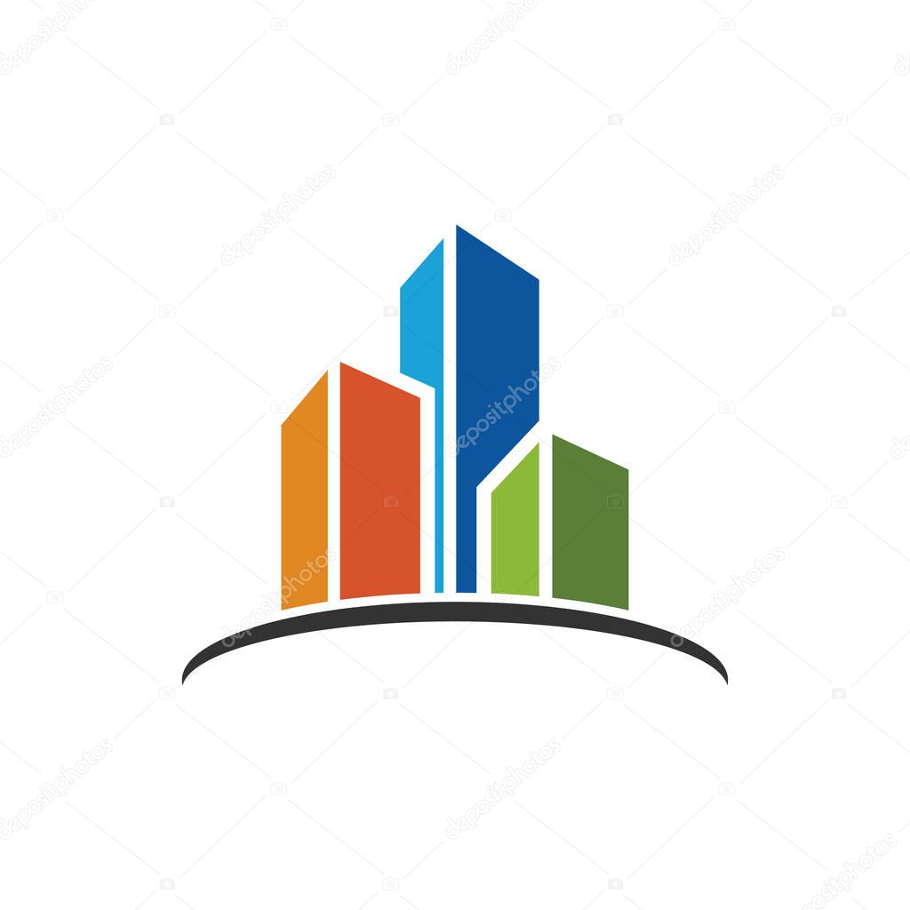Building real estate icon design template vector isolated illustration