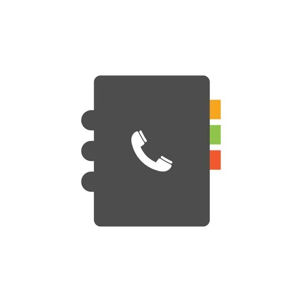 Telefono libro icona design vettoriale isolato — Vettoriale Stock